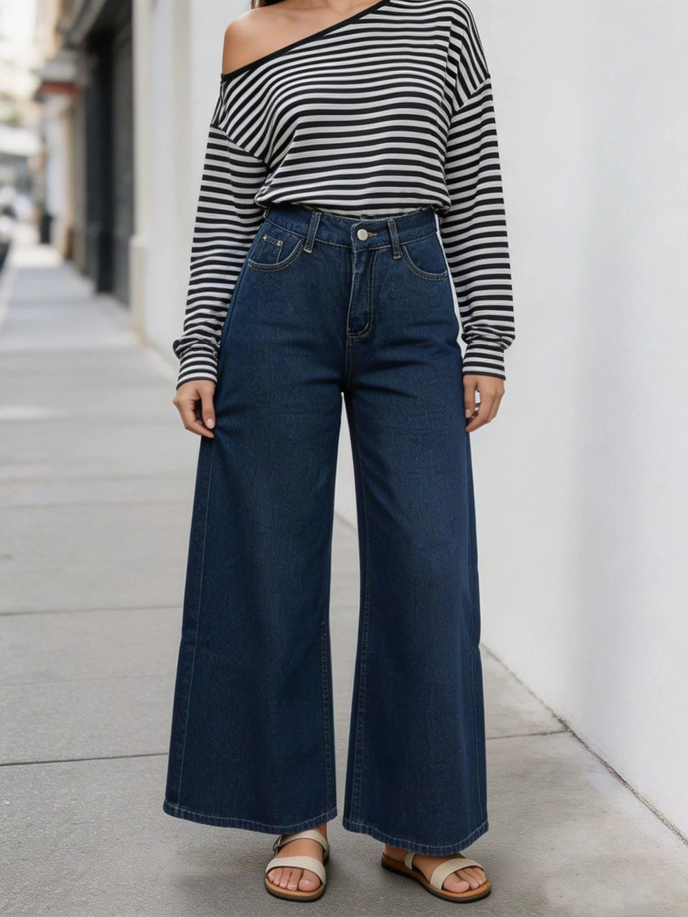 ZARA Minimalist Retro Slim Straight Leg Womens Jeans